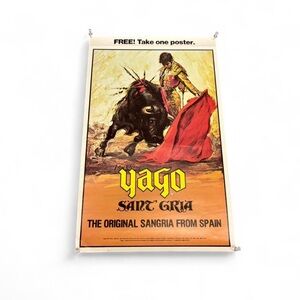 Vintage 70s/80s Yago “The Original Sangria from Spain” mini poster